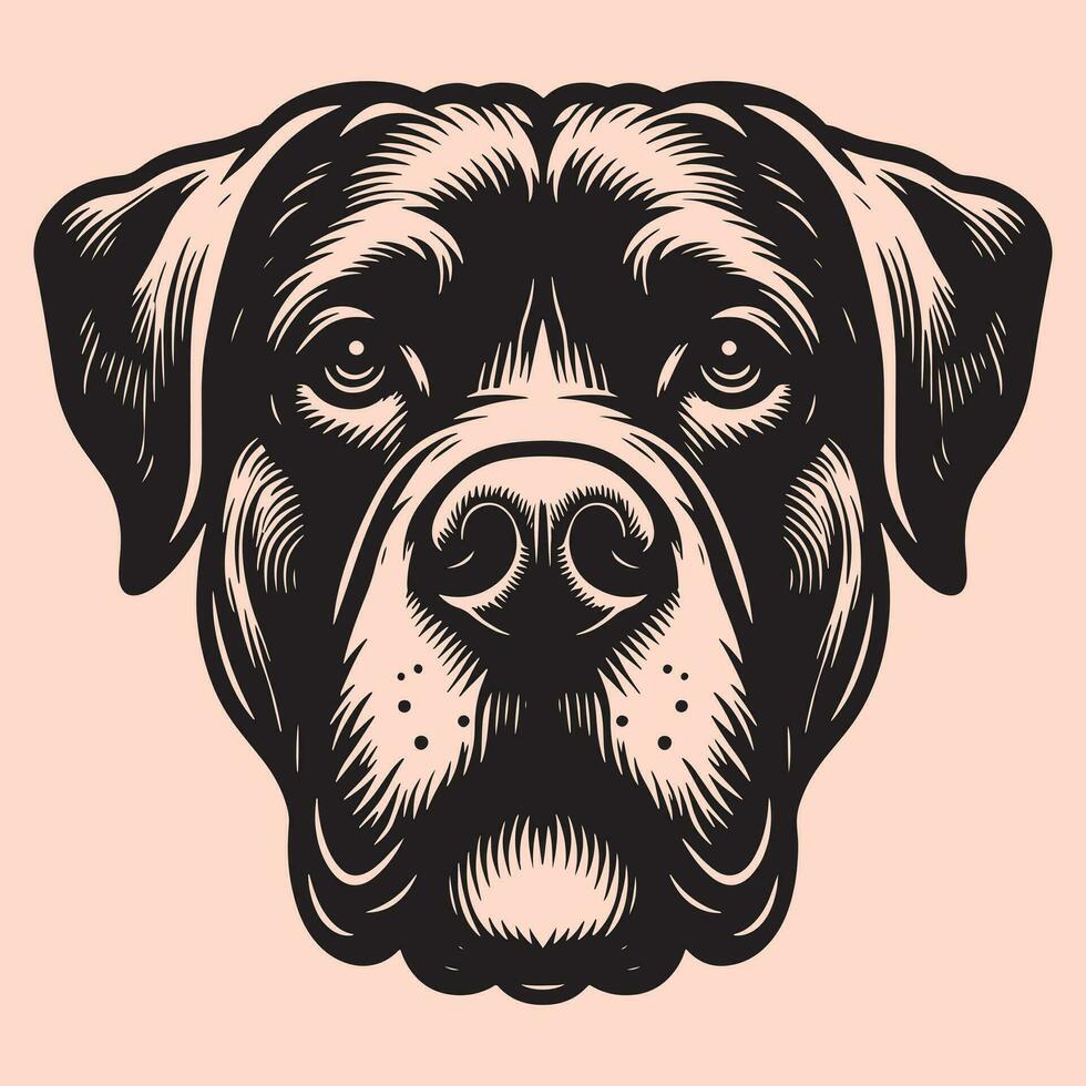 svart och vit hund illustration vektor