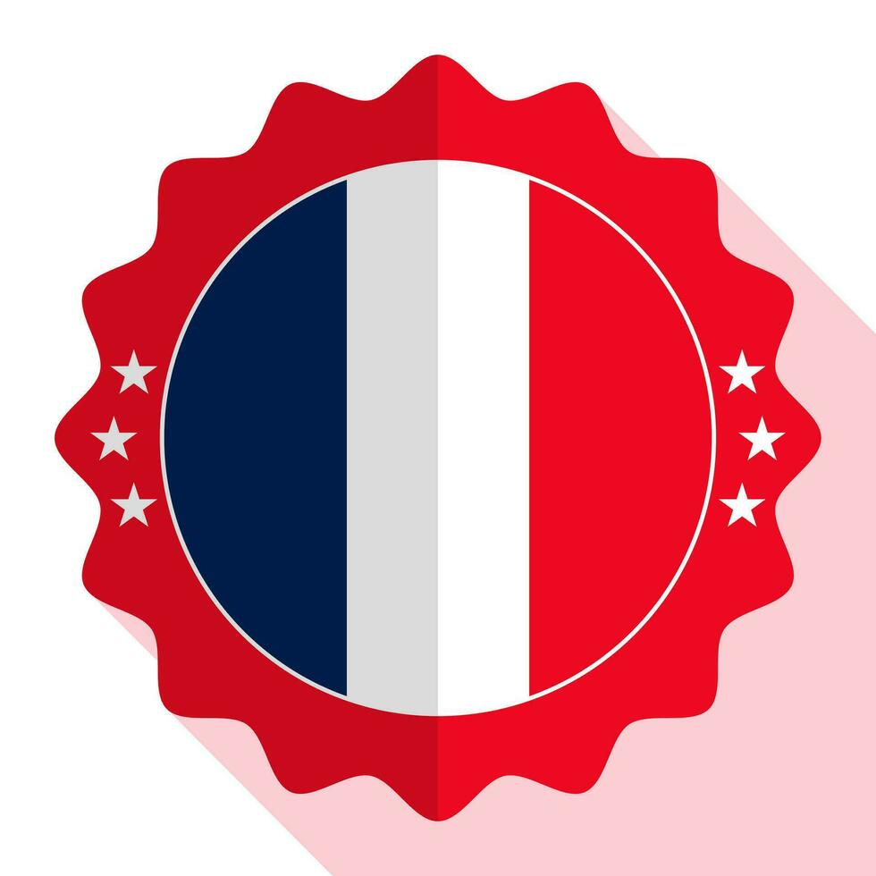 Frankrike kvalitet emblem, märka, tecken, knapp. vektor illustration.