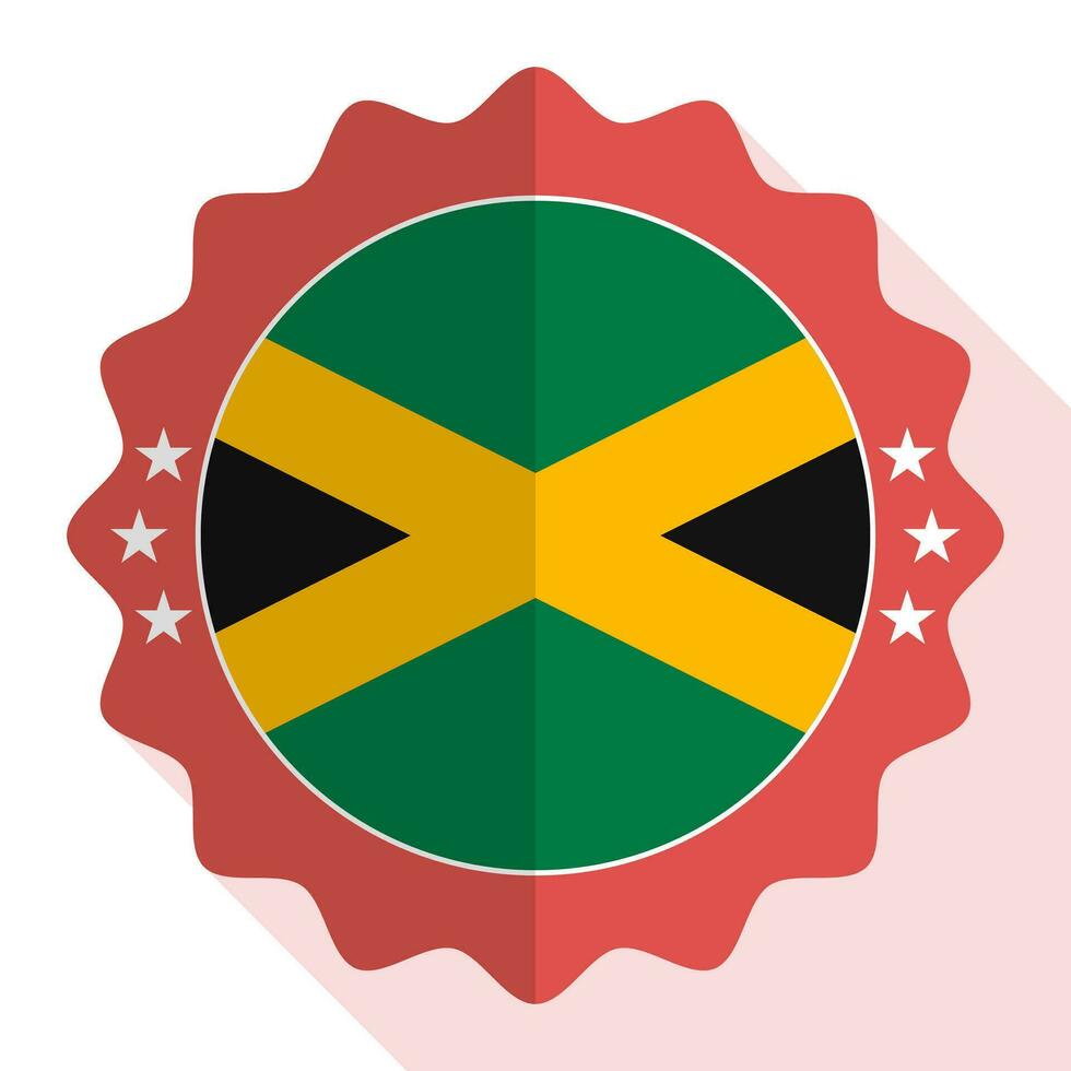 jamaica kvalitet emblem, märka, tecken, knapp. vektor illustration.