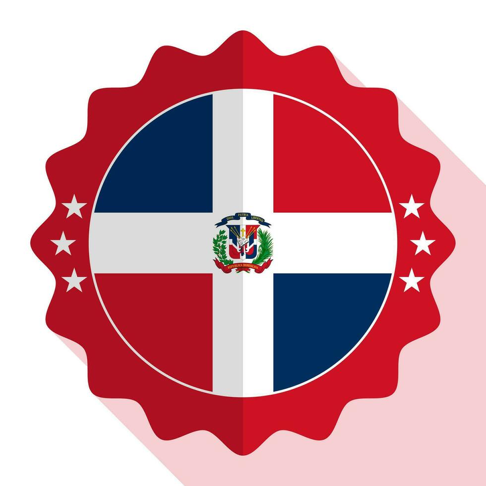 Dominikanska republik kvalitet emblem, märka, tecken, knapp. vektor illustration.