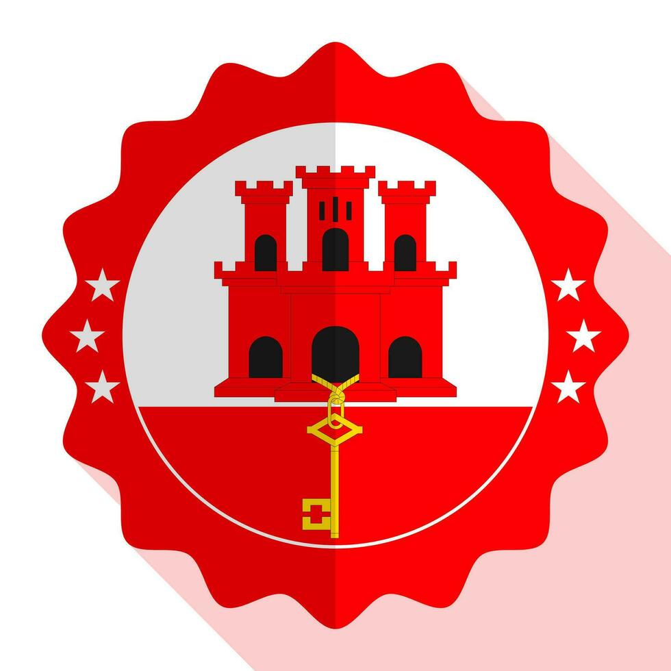 gibraltar kvalitet emblem, märka, tecken, knapp. vektor illustration.