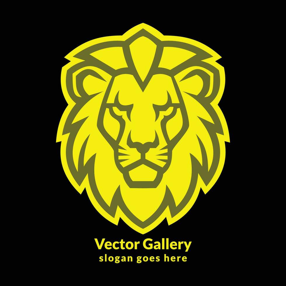 Gold Löwe Logo Vorlage vektor