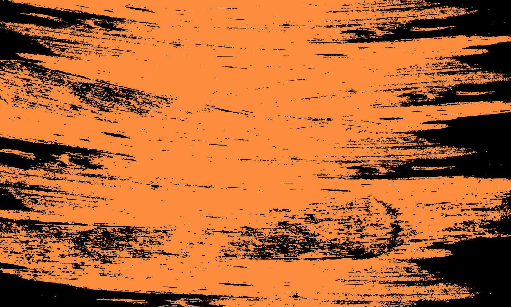abstrakt grunge-stil bakgrund. orange vektor bakgrund med svart abstrakt grunge textur. abstrakt torr borsta slag, plåster