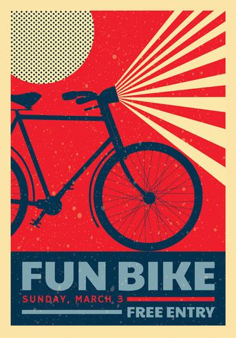 Retro Spaß-Fahrrad-Plakat-Vektor-Design vektor