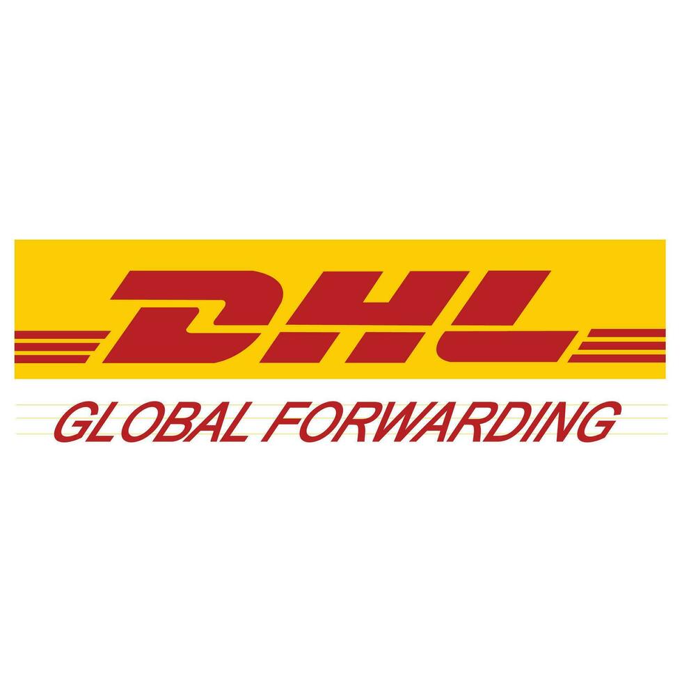 dhl global spedition företags- logotyp vektor design