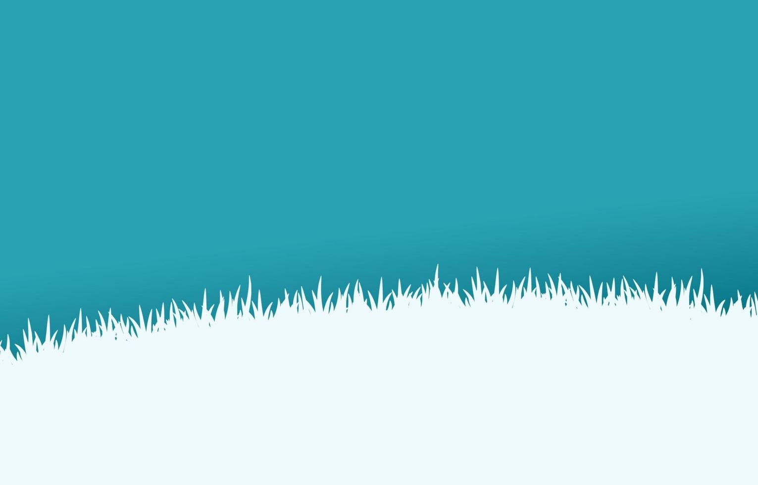 tecknad stil vektor illustration blå bakgrundsdesign med gräs