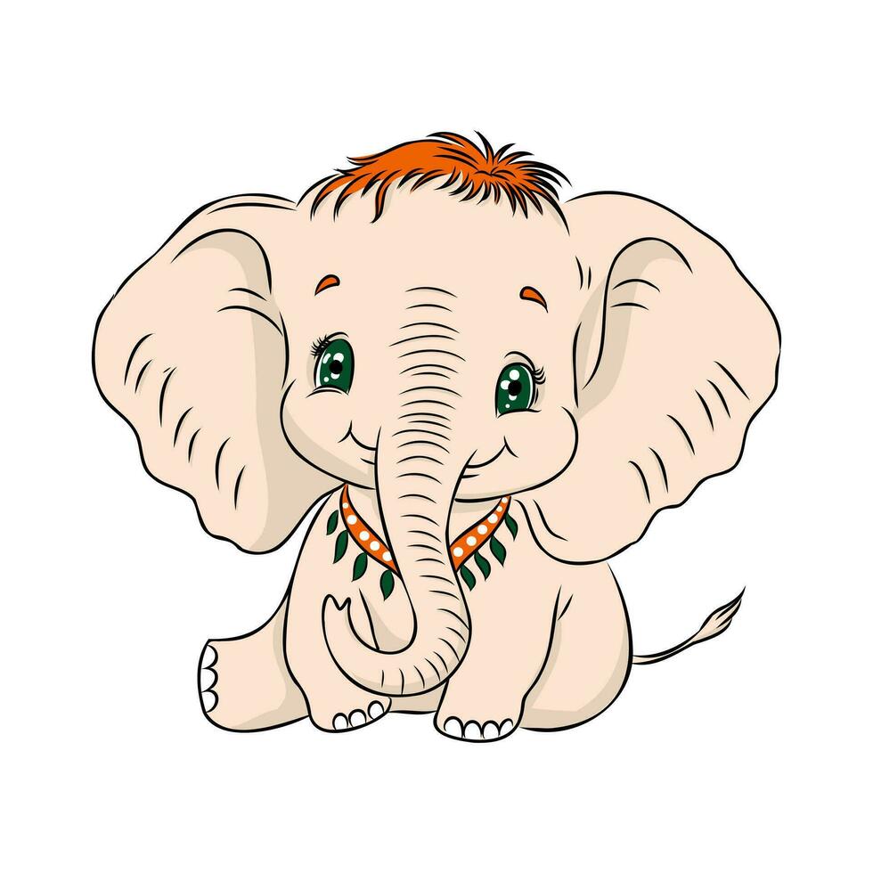 Karikatur Elefant Vektor skizzieren