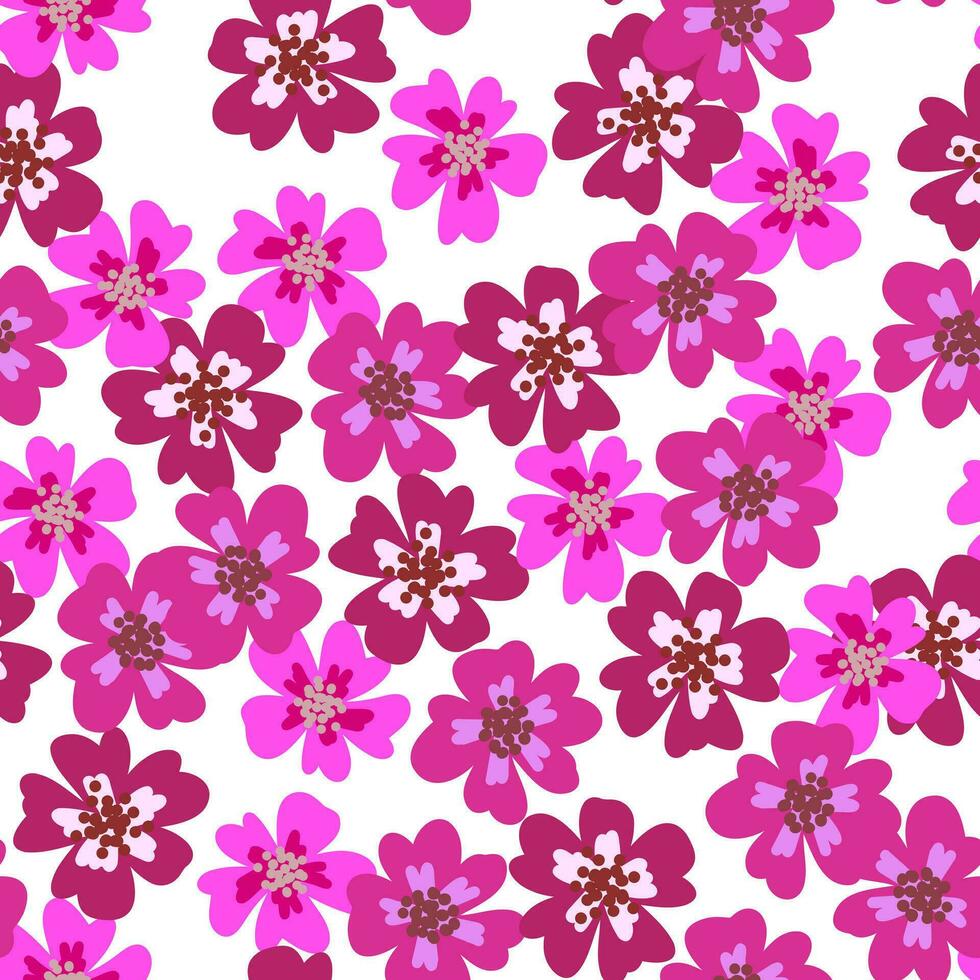 nahtlos Blumen- Muster Vektor skizzieren