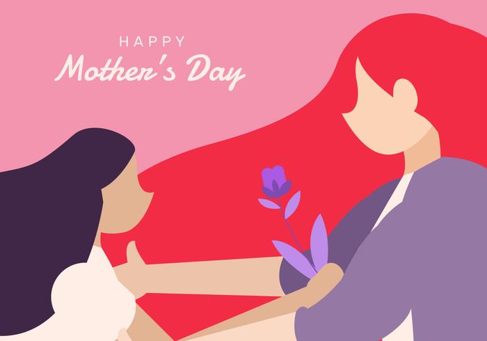 Glad mors dag bakgrunds illustration vektor