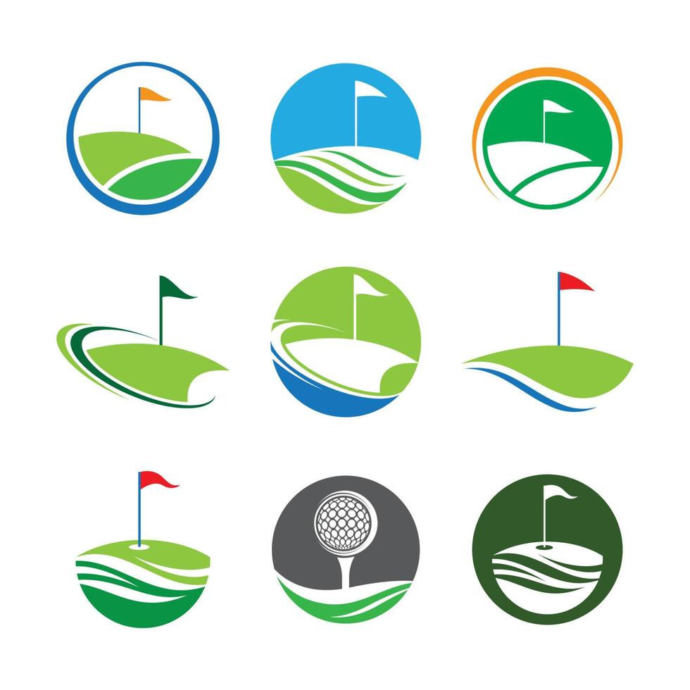 golf logo vektor ikon