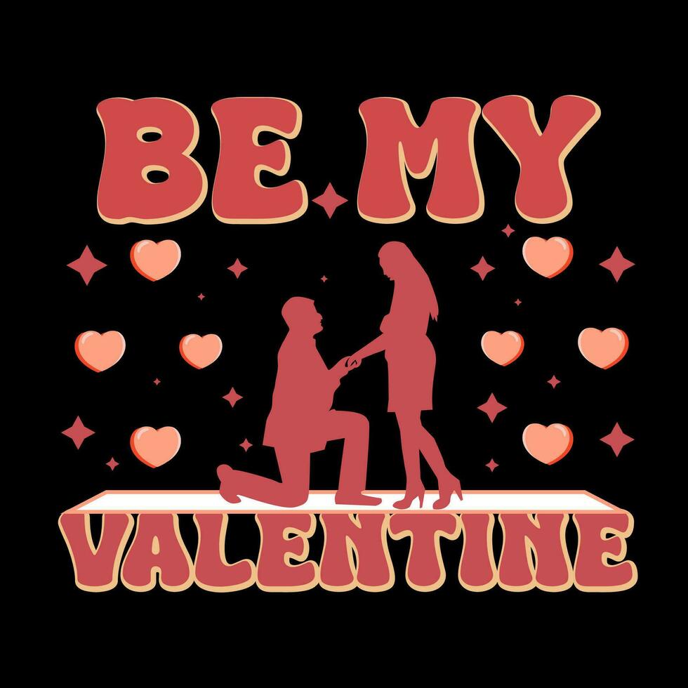 Valentinsgrüße retro Sublimation t Shirt, Sein meine Valentinstag vektor