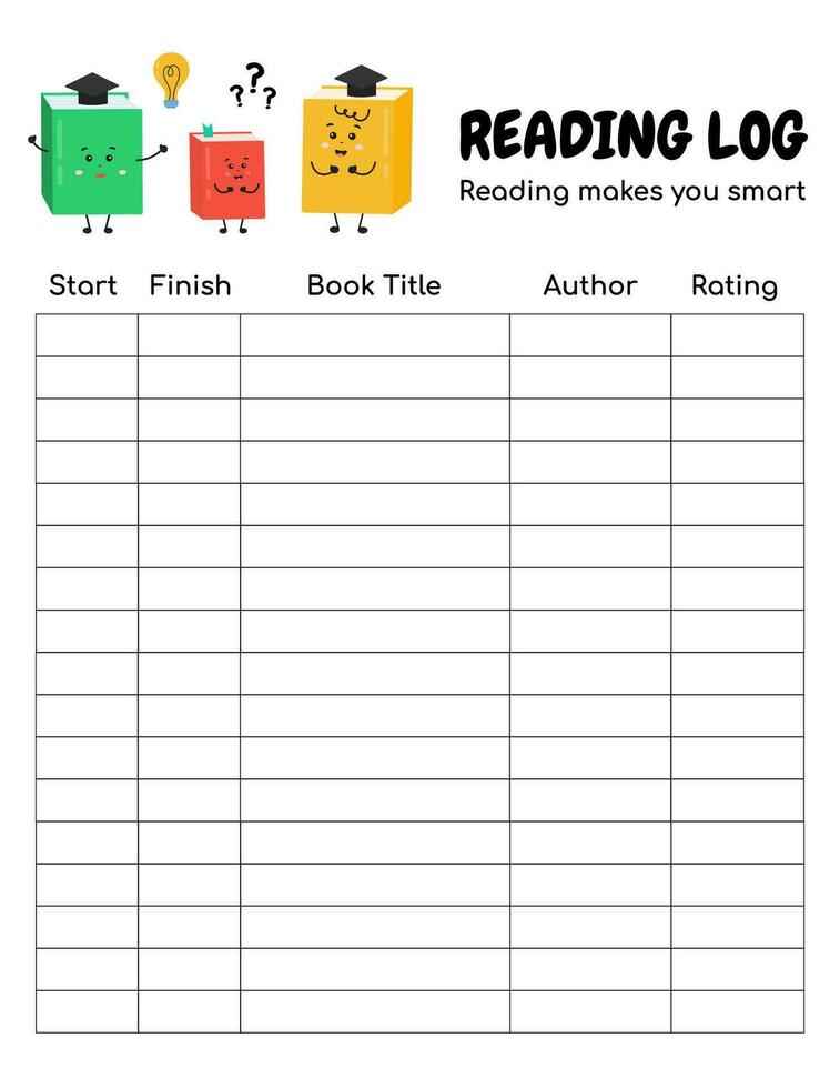 meine lesen Diagramm. lesen Tagebuch druckbar Seite zum Verfolgung Fortschritt, Motivation zu lesen. Liebling Buch, Autor, Bewertung. zum motivierend Kinder, Literatur Klassen, Bibliothek, Schule Ausbildung, Buch Verein vektor