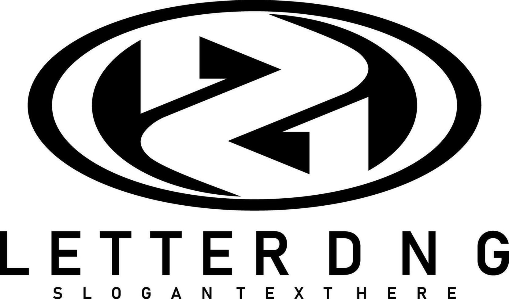 Brief dg Logo Design Konzept Vektor Kunst