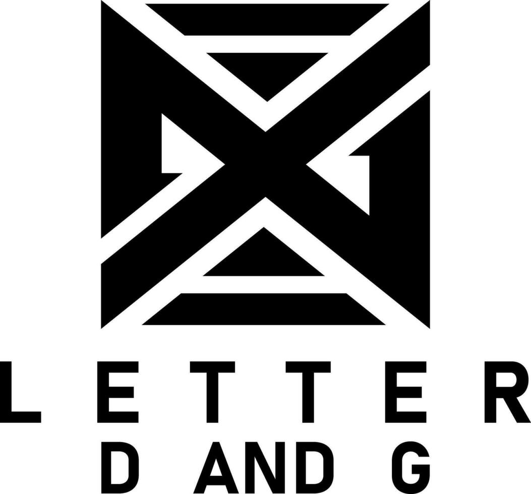 Brief dg Logo Design Konzept Vektor Kunst