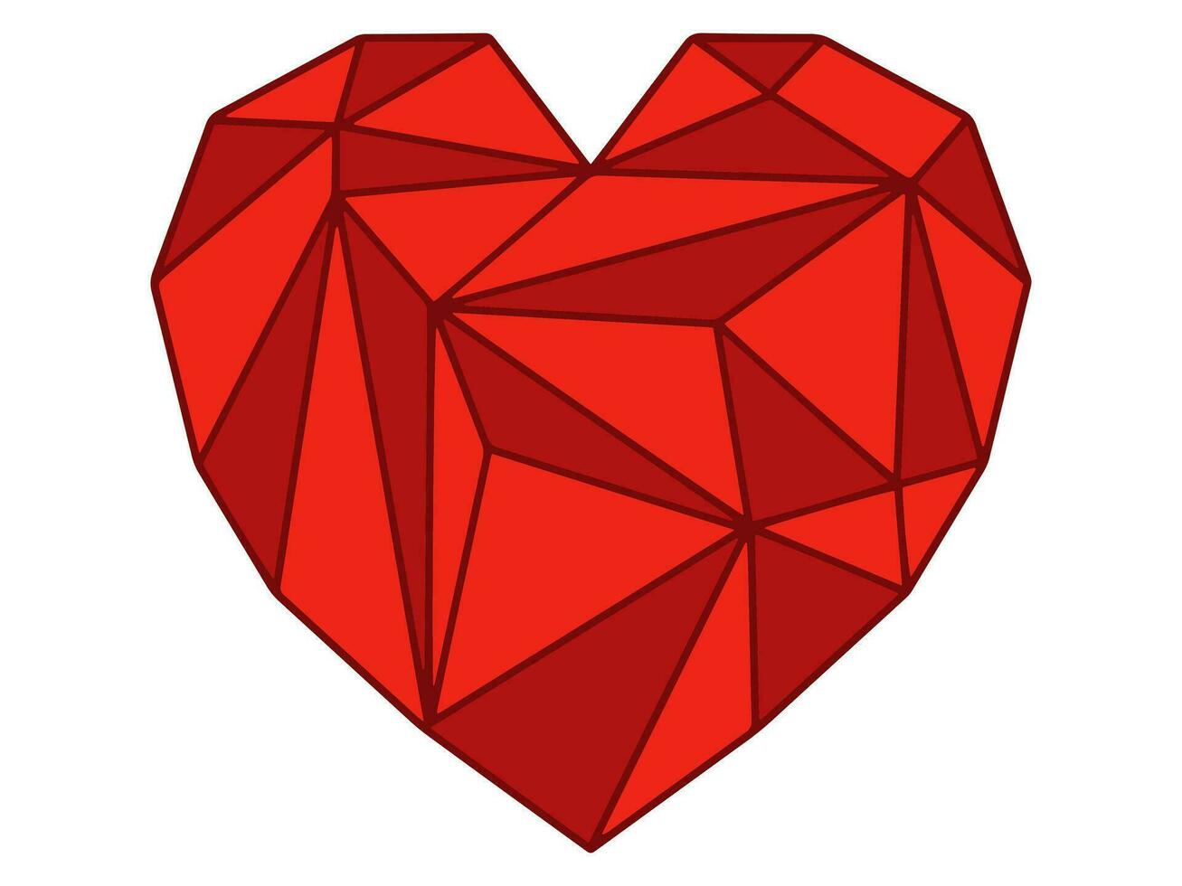 Herz Valentinsgrüße Tag geometrisch Hintergrund vektor