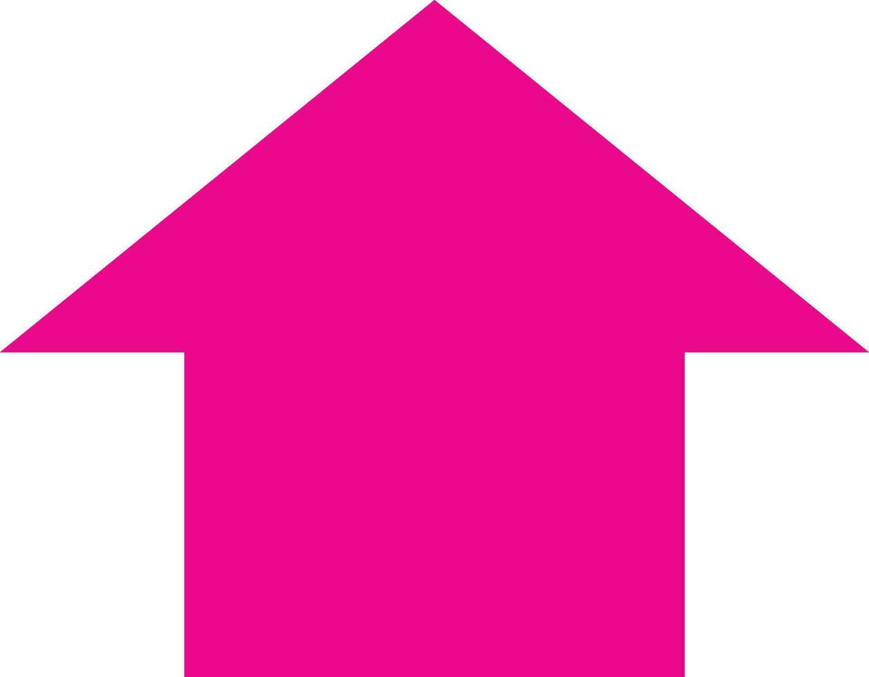 Pfeil oben unterzeichnen. Vektor. Rosa Symbol auf Weiß Hintergrund. isoliert. Zuhause Symbol aussehen mögen Pfeil u Symbol. Design Elemente von Technologie, Computer, Internet, Webseite. Grafik Ressourcen vektor