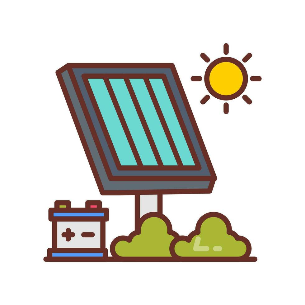 Solar- Panel Symbol im Vektor. Illustration vektor