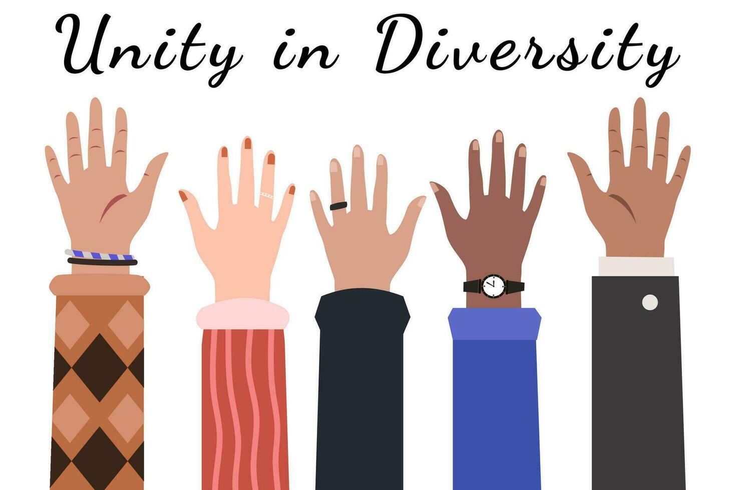 Kultur Menschheit und Einheit im Vielfalt vektor
