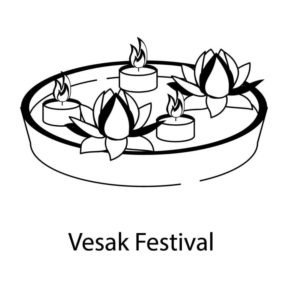 modisch vesak Festival vektor