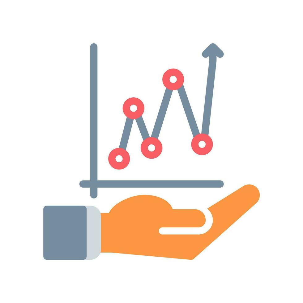 Wachstum und Hand Symbol Gliederung schwarz Stil. Geschäft und Finanzen Symbole vektor