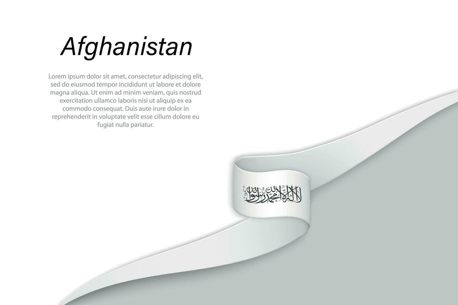 Welle Flagge von Afghanistan mit Copyspace Hintergrund vektor