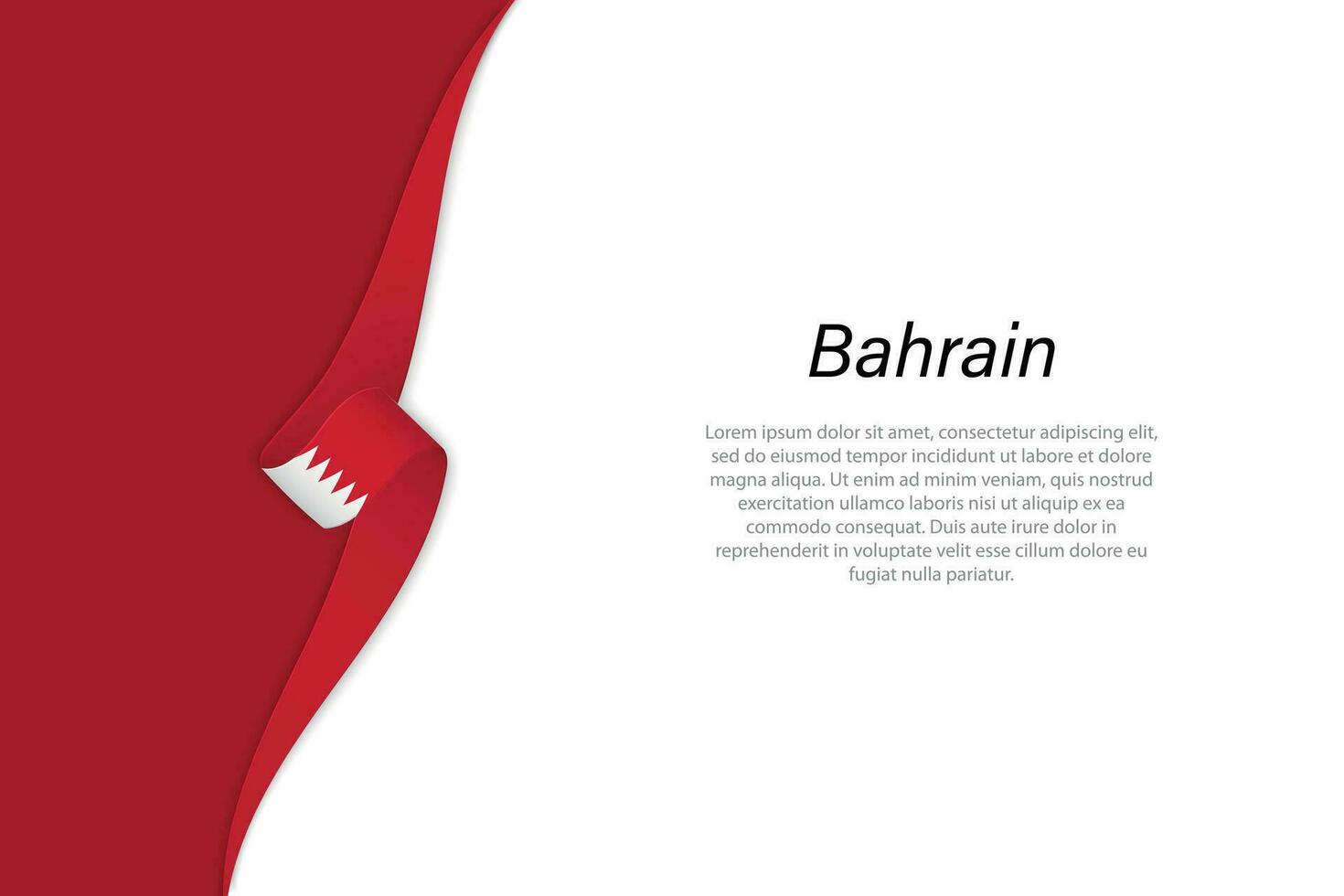 Vinka flagga av bahrain med copy bakgrund vektor