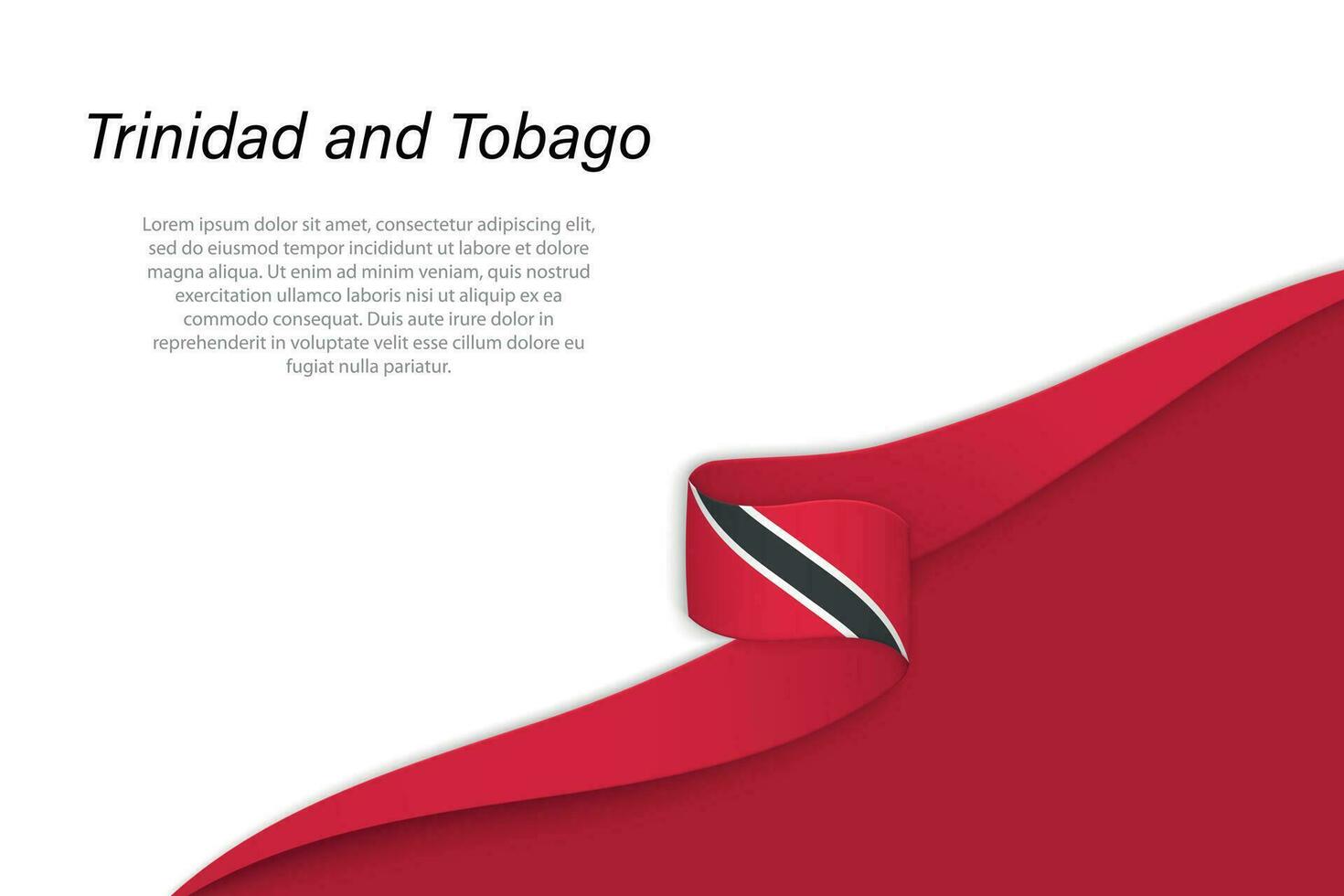 Welle Flagge von Trinidad und Tobago mit Copyspace Hintergrund vektor