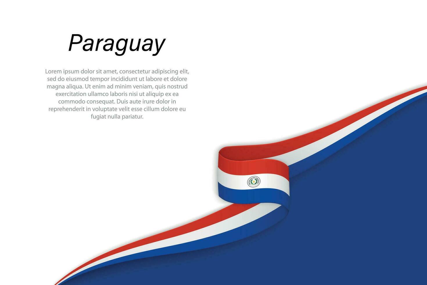 Vinka flagga av paraguay med copy bakgrund vektor