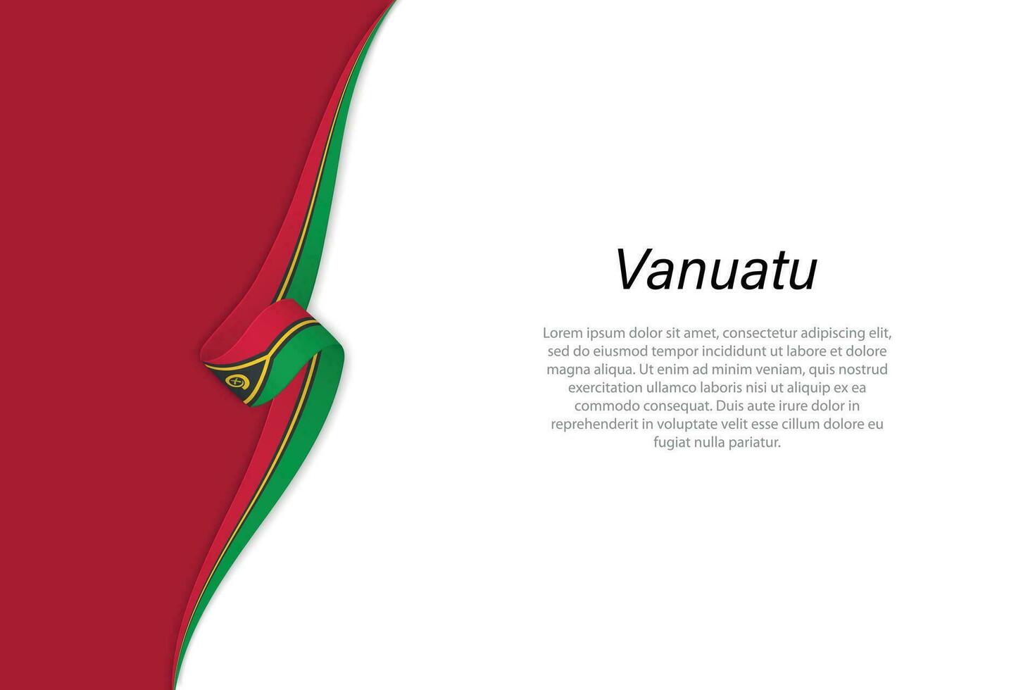 Vinka flagga av vanuatu med copy bakgrund vektor