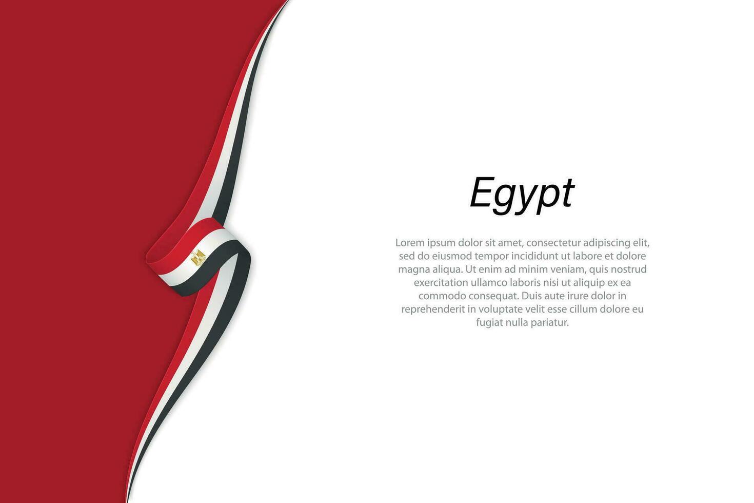 Welle Flagge von Ägypten mit Copyspace Hintergrund vektor