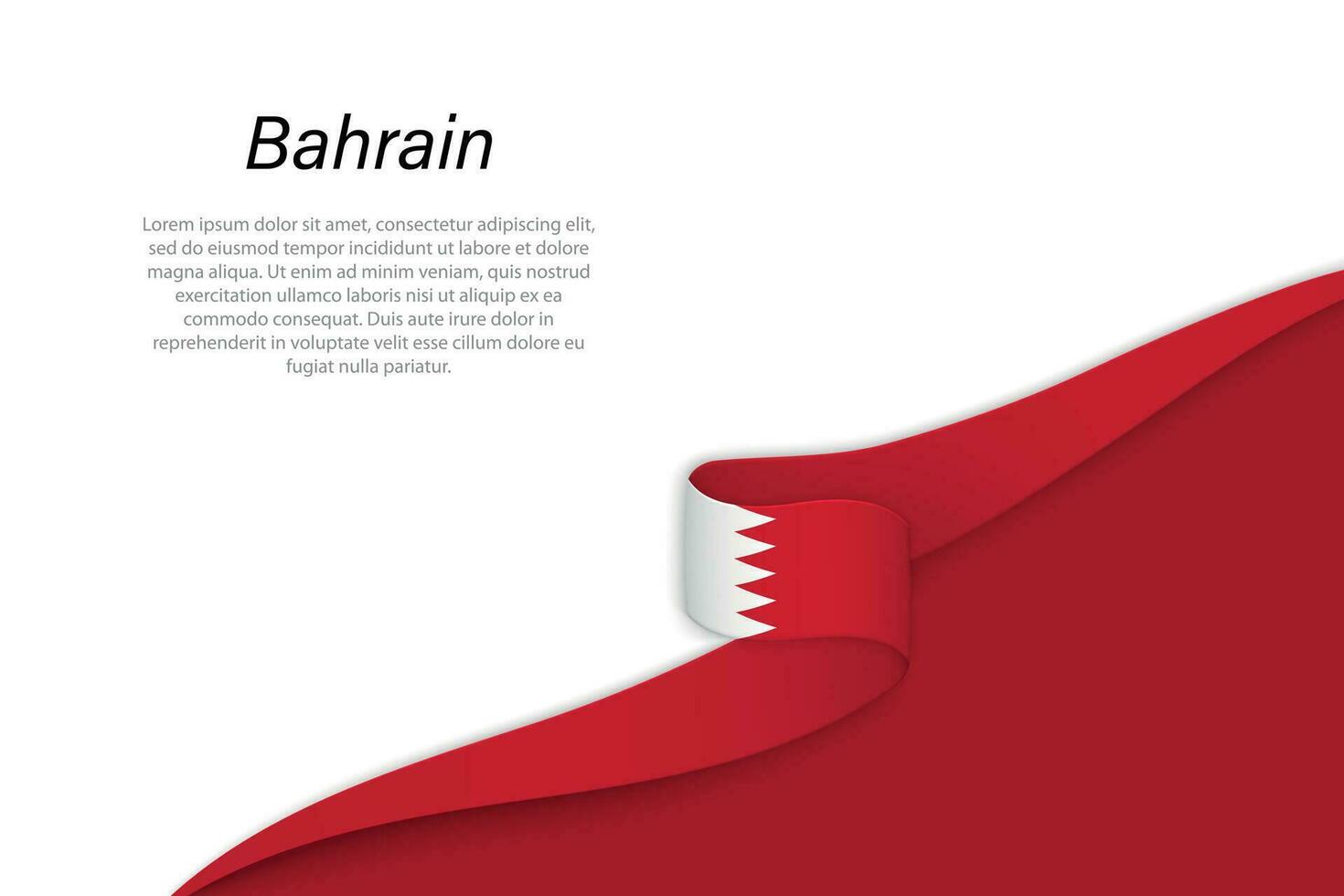 Welle Flagge von Bahrain mit Copyspace Hintergrund vektor