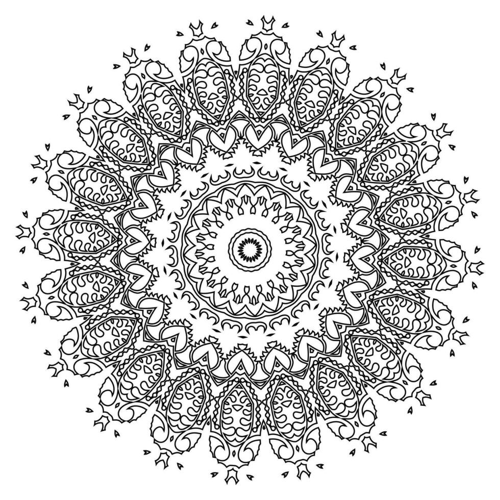 ein Mandala ist ein geometrisch Aufbau von Symbole. vektor