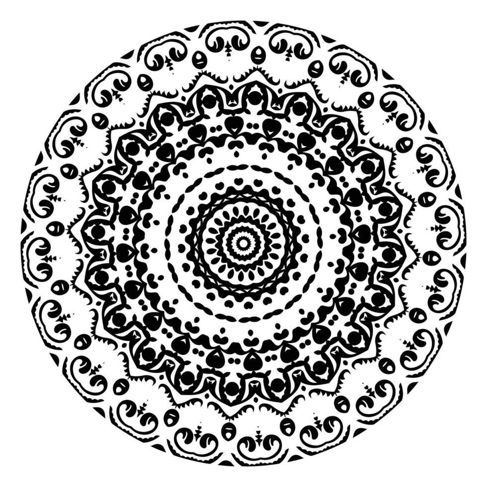 ein Mandala ist ein geometrisch Aufbau von Symbole. vektor