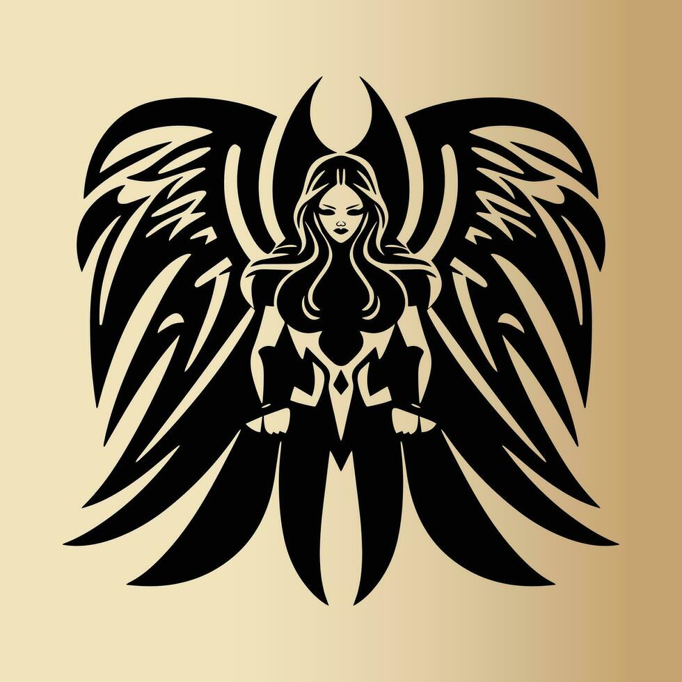 ängel vingar logotyp design ikon symbol vektor illustration.