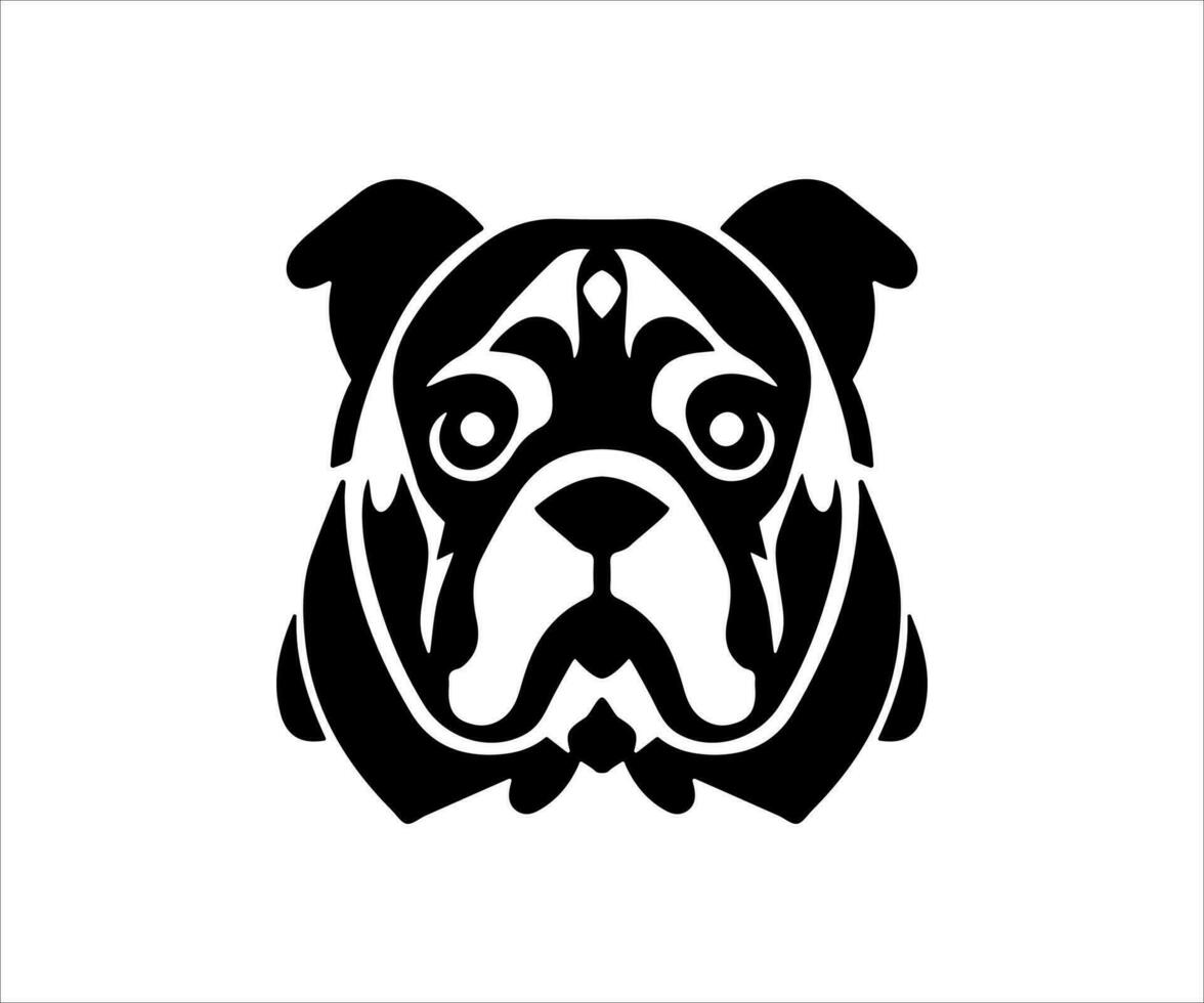 Bulldogge Logo Design Symbol Symbol Vektor Illustration.