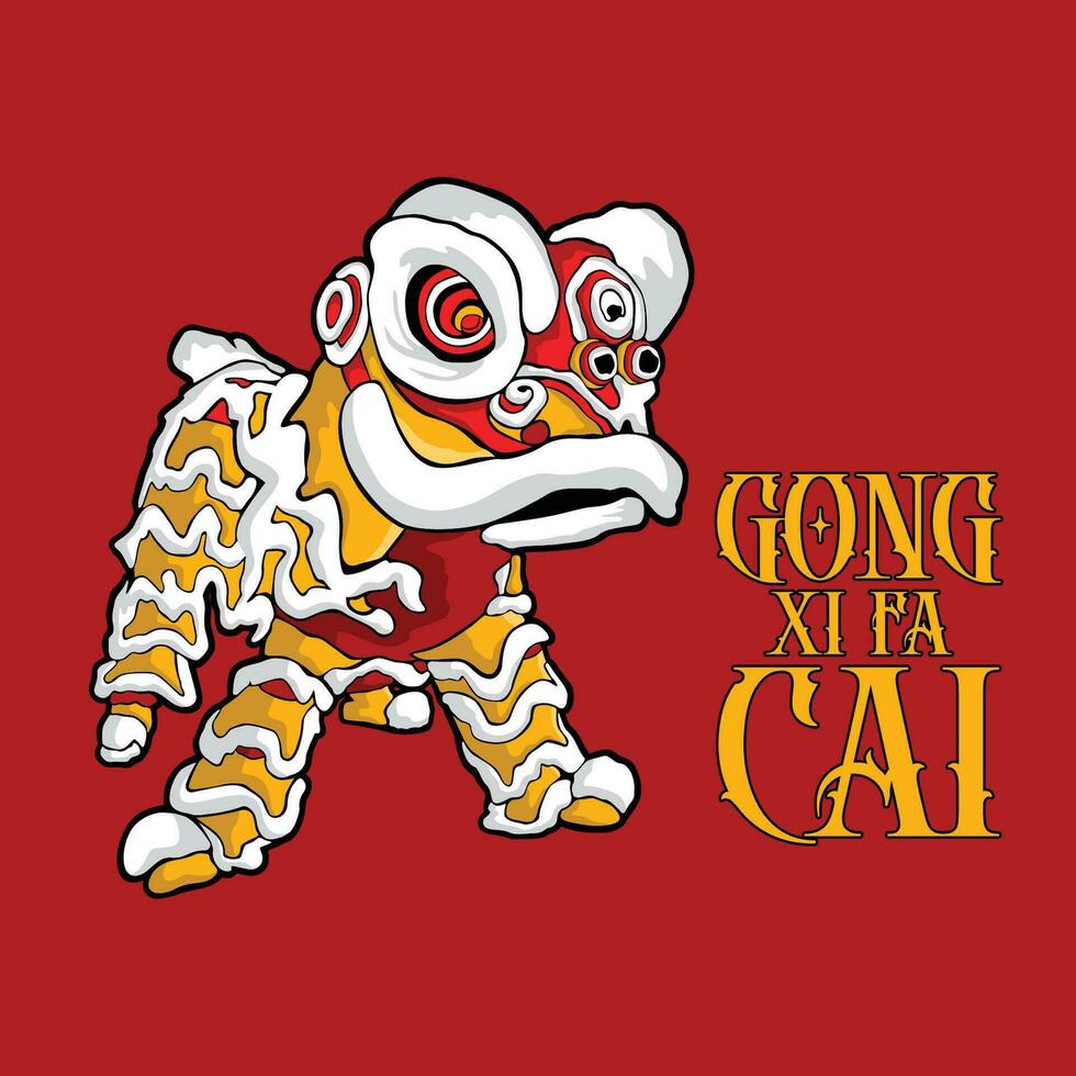 Vektor Illustration Gong xi Fett cai Feier