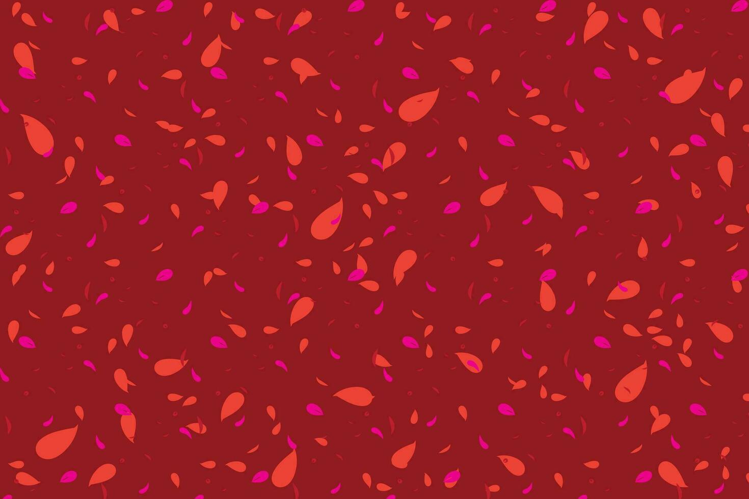 illustration röd kronblad på röd bakgrund. vektor