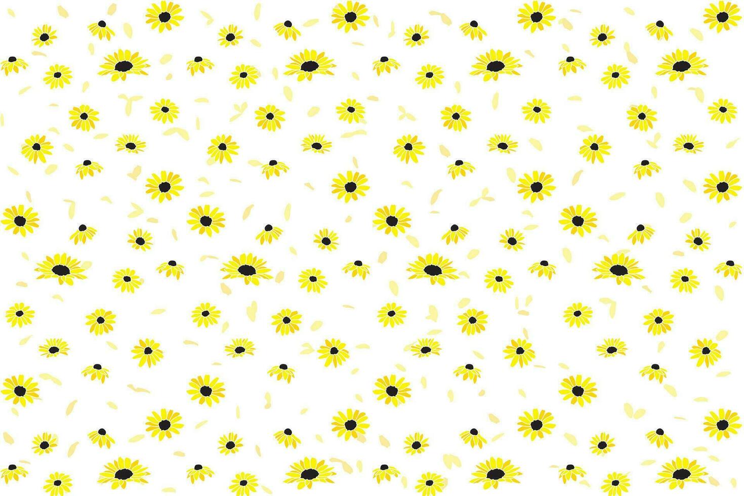 Illustration von das Gelb Blume mit folgende Blütenblatt auf Weiß Hintergrund. vektor