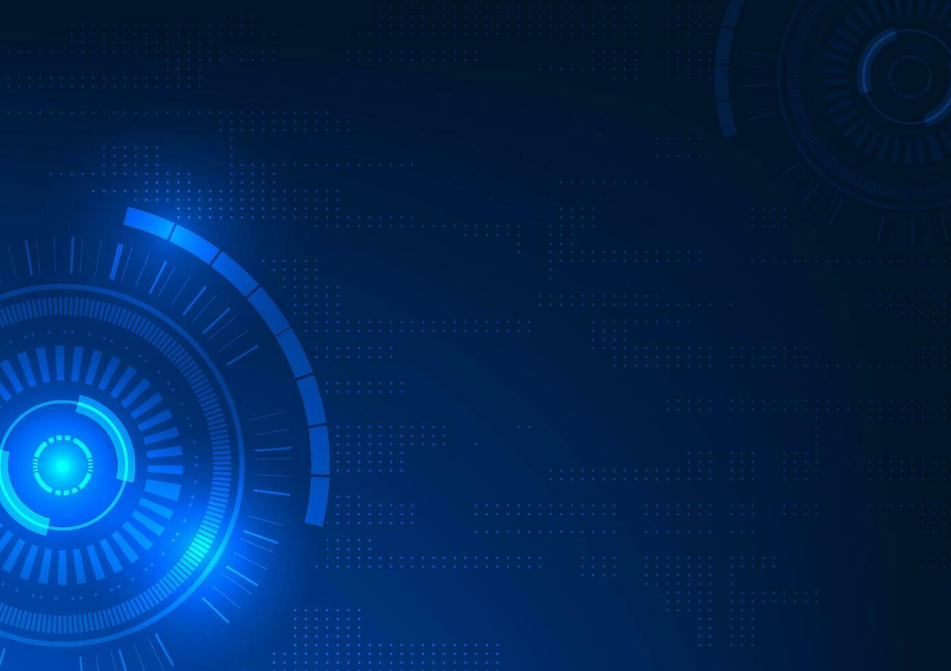 abstrakt bakgrund teknologi, hög tech teknologi cirkel med rektangulär element, representerar de modern framtida, blå bakgrund, vektor illustration