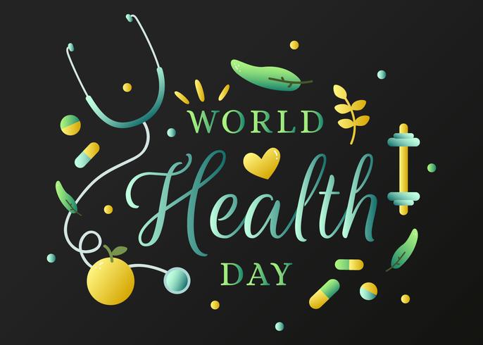 världens hälsodag vektor