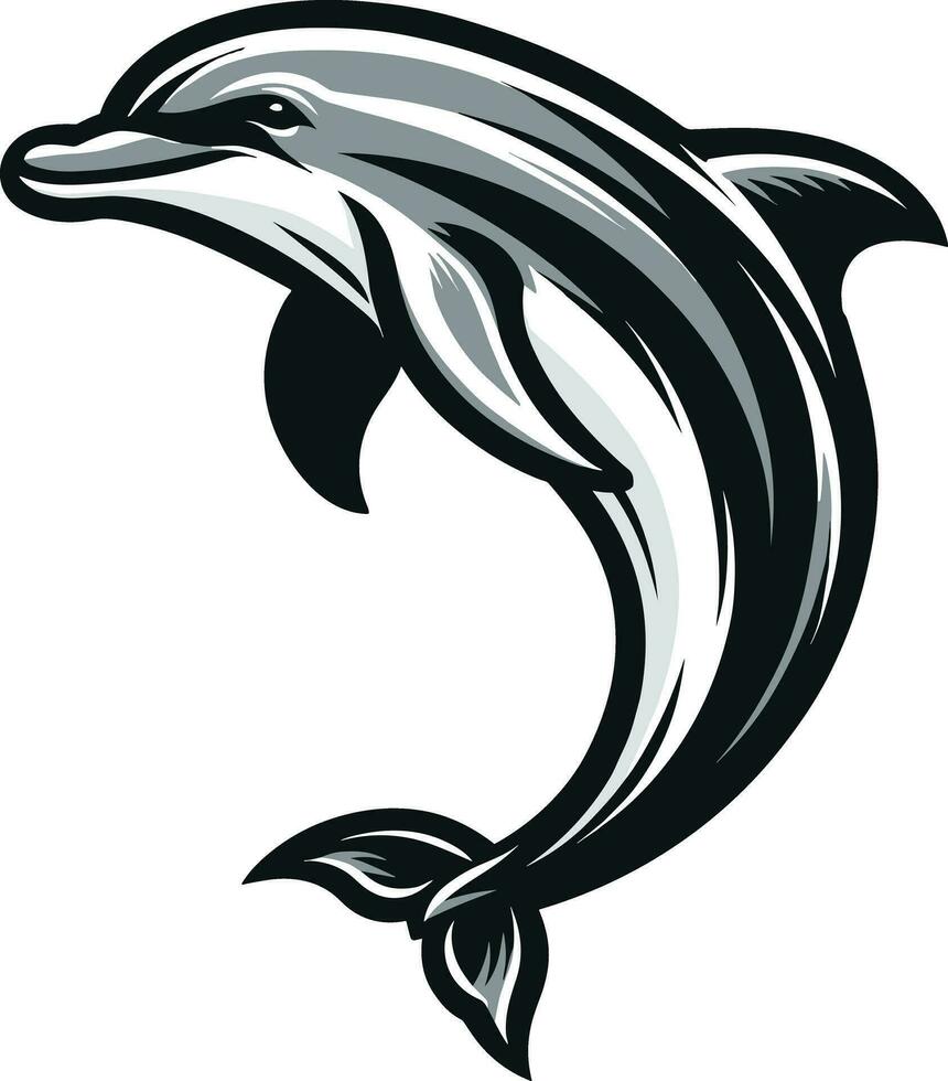 Delfin Silhouette Illustration Profi Vektor