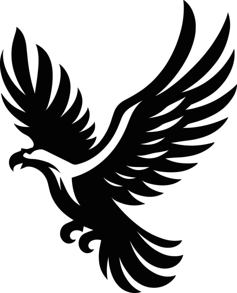 fliegend Adler Silhouette Illustration Profi Vektor