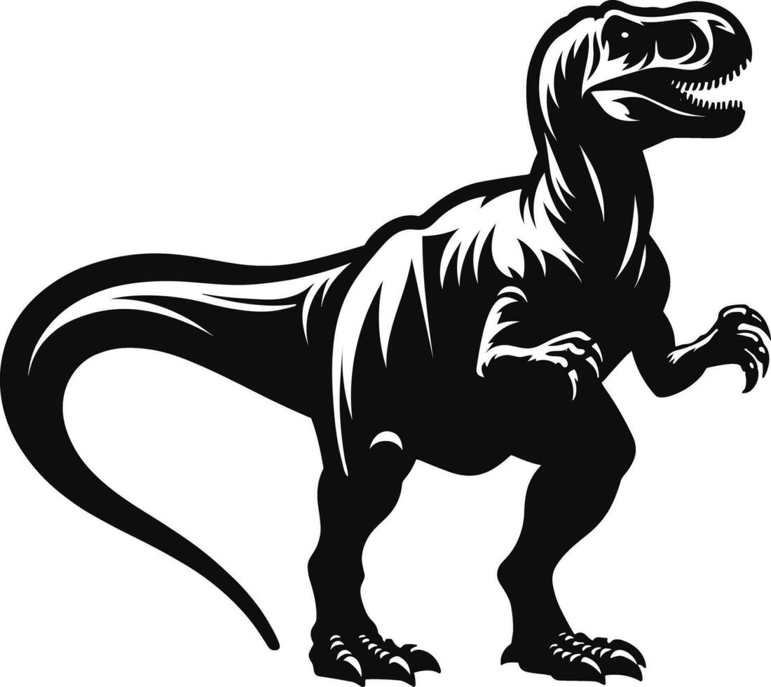 allosaurus dinosaurie illustration proffs vektor