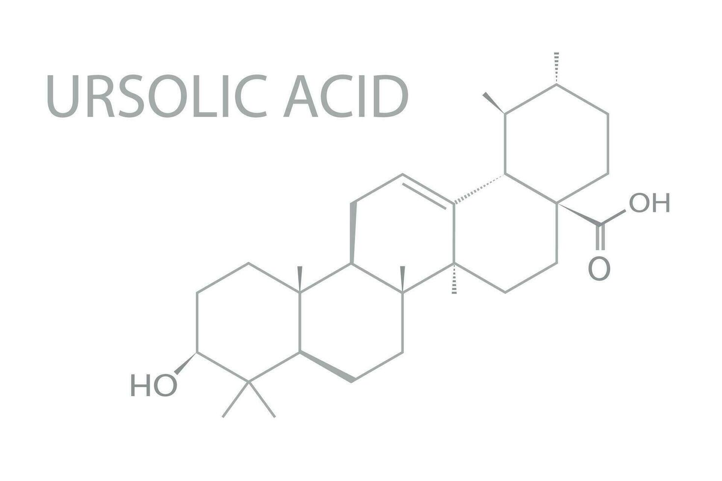 ursolisch Acid molekular Skelett- chemisch Formel vektor