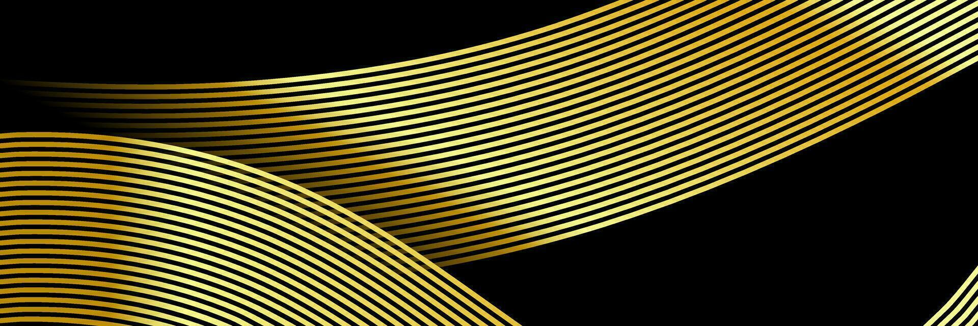 abstrakt elegant Gold Hintergrund mit glühend Linien vektor