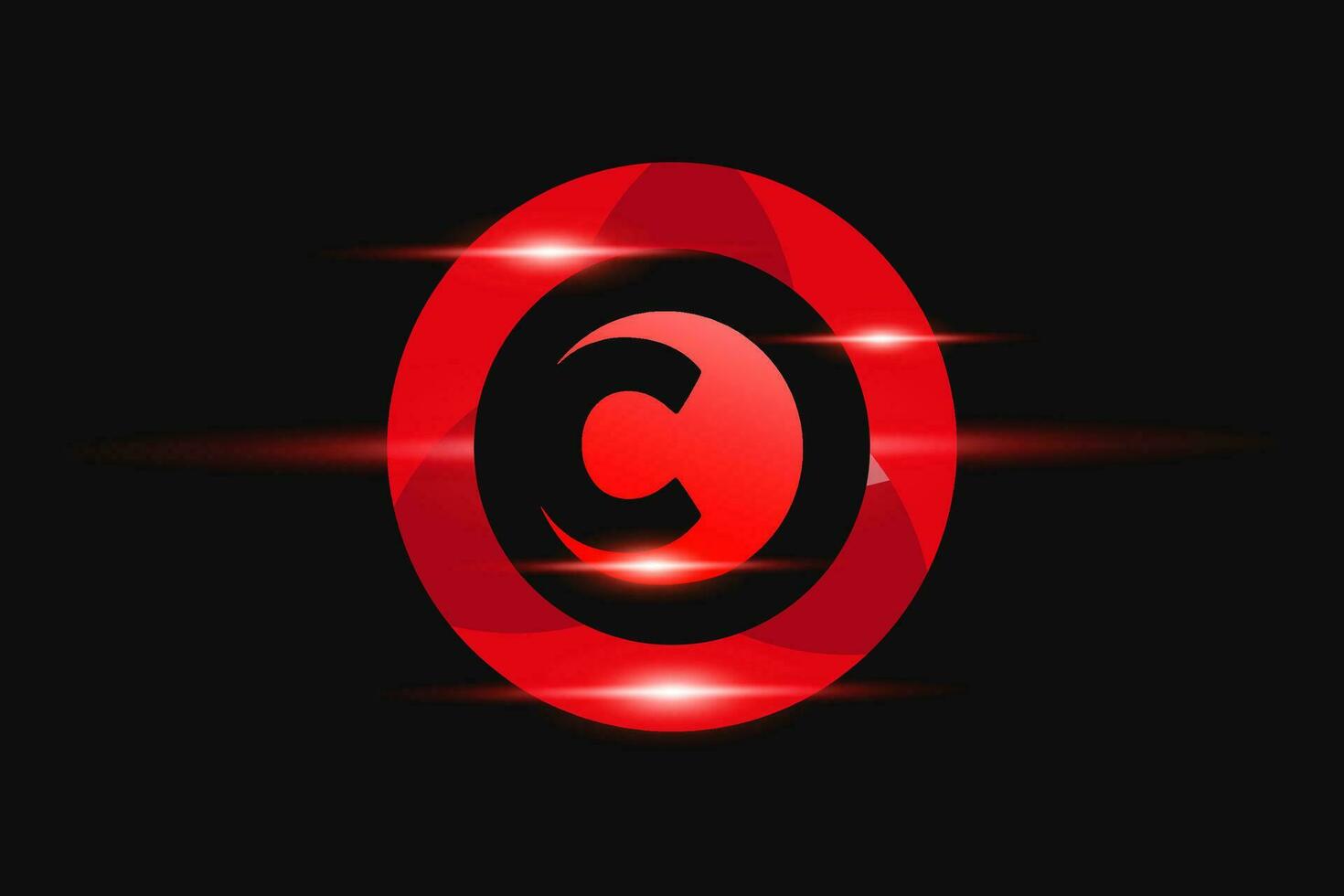 c röd logotyp design. vektor logotyp design för företag