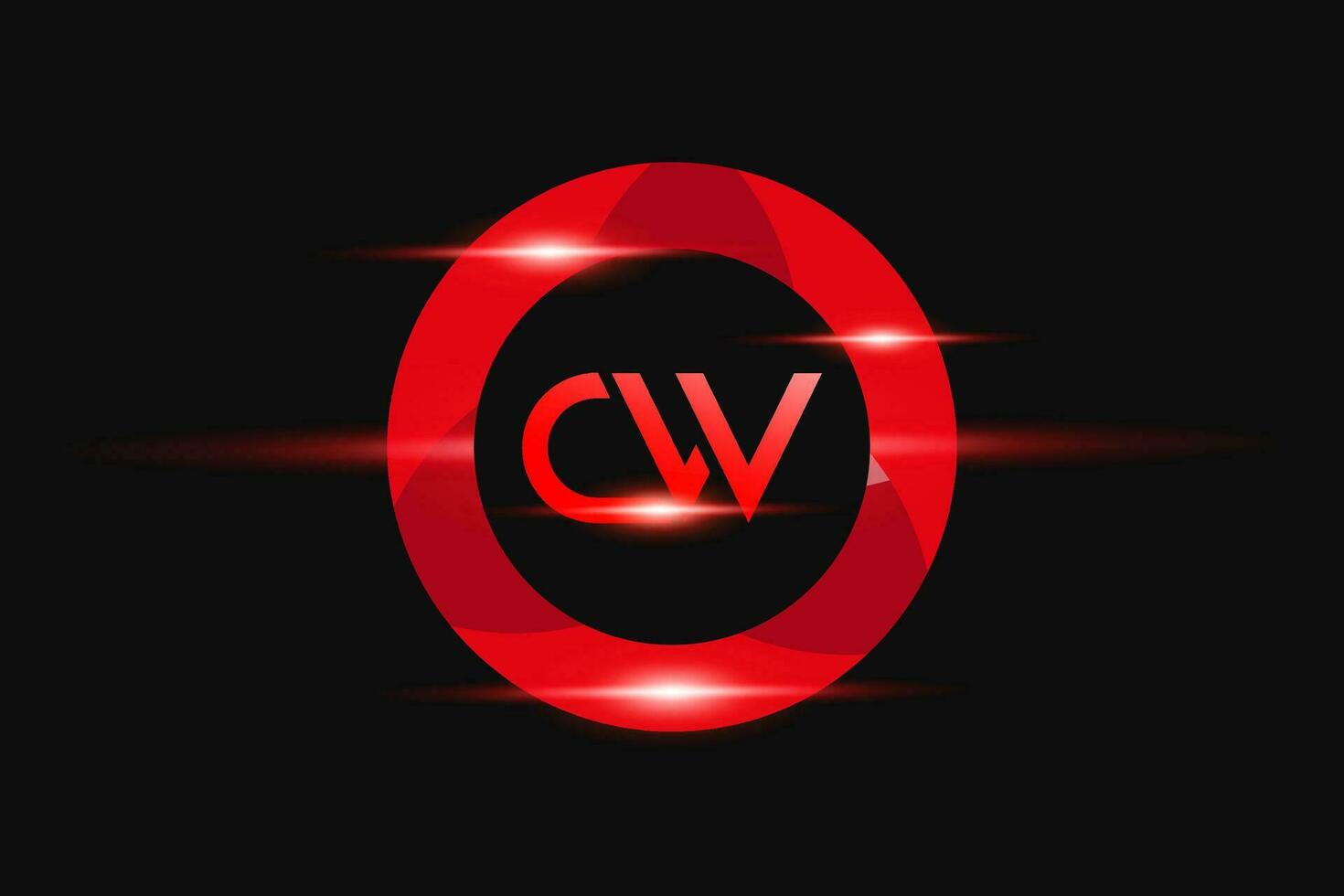 cw rot Logo Design. Vektor Logo Design zum Geschäft.