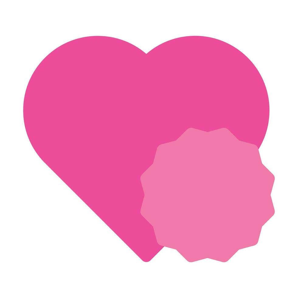 platt stil kärlek ikon för valentine dag isolerat på vit bakgrund vektor