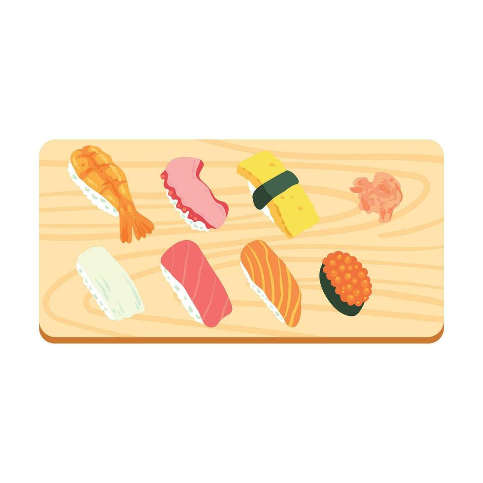 Sushi Essen Vektor Illustration