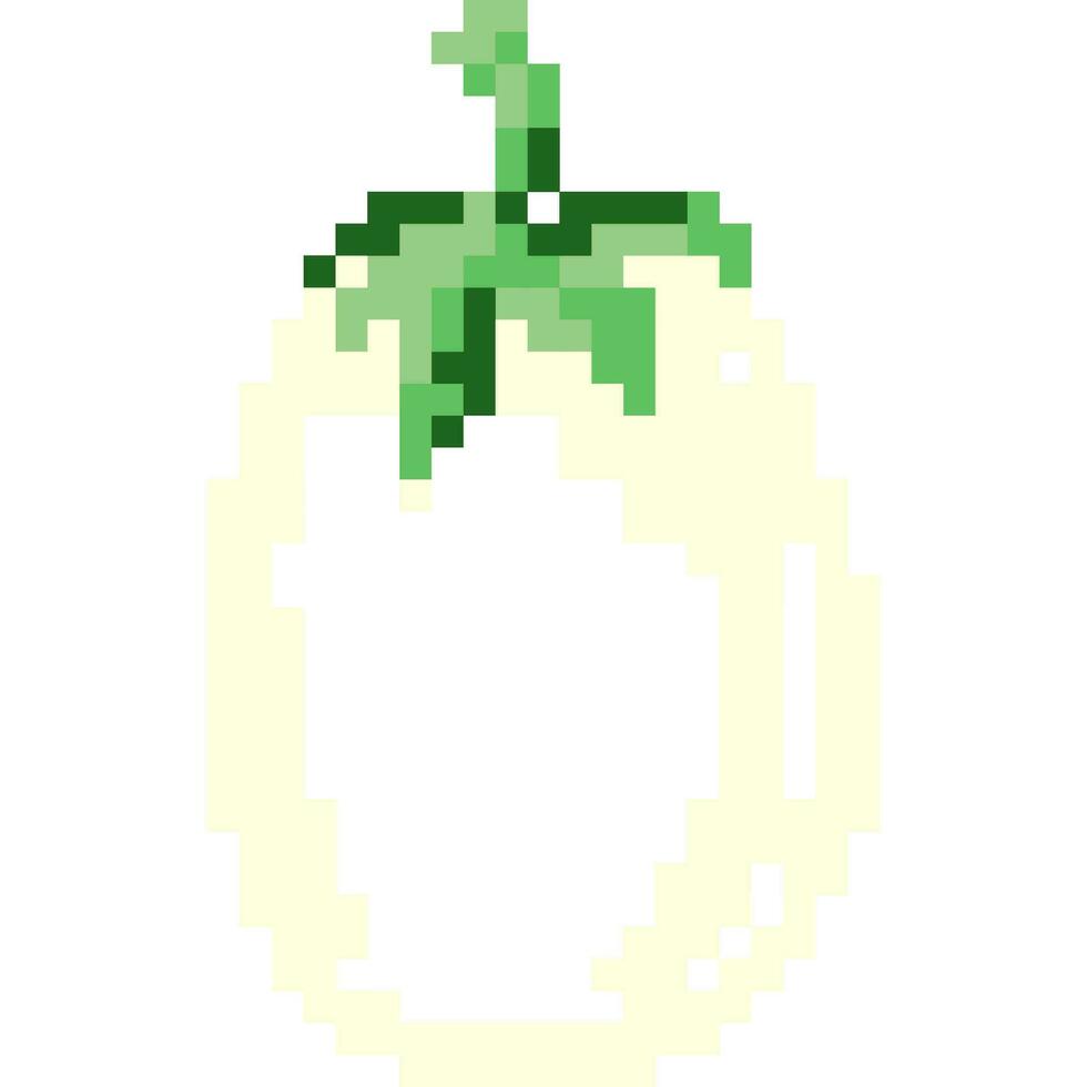 äggplanta tecknad serie ikon i pixel stil vektor